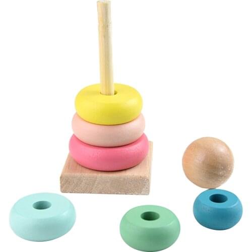 Montessori Toy Rainbow Stacker Early Education Development Toys