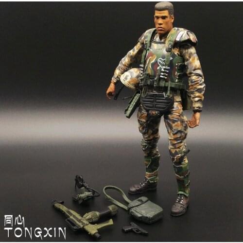 Cartoon characters toys 7 inch heteromorphic alien mercenary US soldier mobile doll model action figure NECA