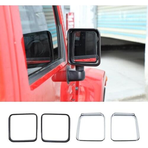 ABS Rearview Mirror Rain Eyebrow Cover Decorative Trim Fit for Jeep Wrangler JK 2007-2017 Exterior Car Accessories