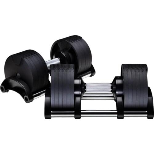 Stainless Steel Chassis Comfortable Handle Easy To Place Automatically Adjustable Dumbbell