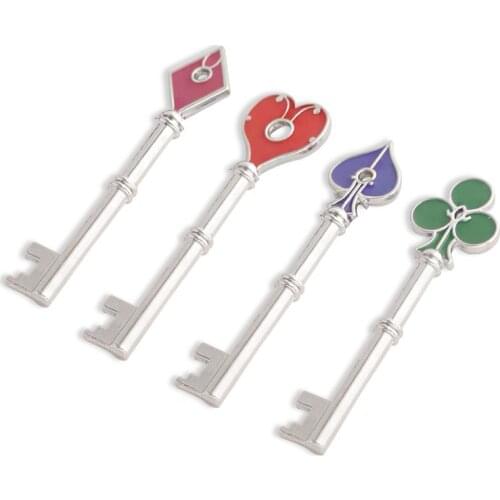 New Arrival Evidents Key Chain Evils Poker Key Shape Keychain for Cosplay Gift