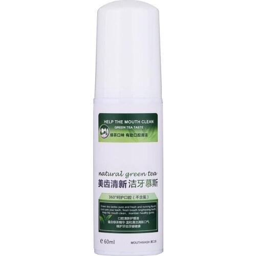 60ml/bottle Teeth Cleansing Foaming Cleanser Tartar Removal Solution Fresh Breath Oral Care