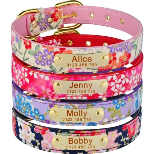 Adjustable Custom Free Engraved Name Collar Personalized Small Large Dog Collar Product Dog Collars Boy Girl Unisex Dogs Collar