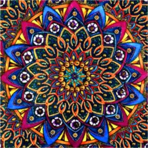 Religion Mandala Pre-Printed 11CT Cross Stitch Patterns DIY Embroidery DMC Threads Needlework Handmade Sewing Wholesale
