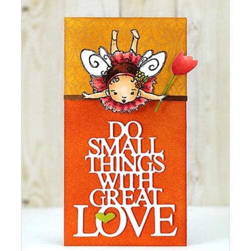 Do Small Things With Great Love Metal Cutting Dies Stencil For DIY Scrapbook Decorative Embossing Suit Paper Card Die Cutting