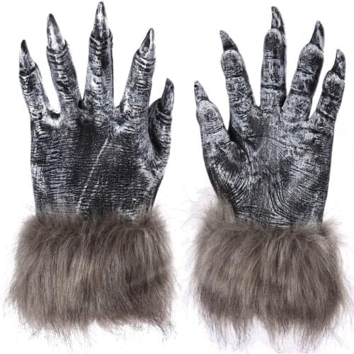 Snailify Wolf Paws Halloween Costume For Adult Werewolf Gloves For Cosplay
