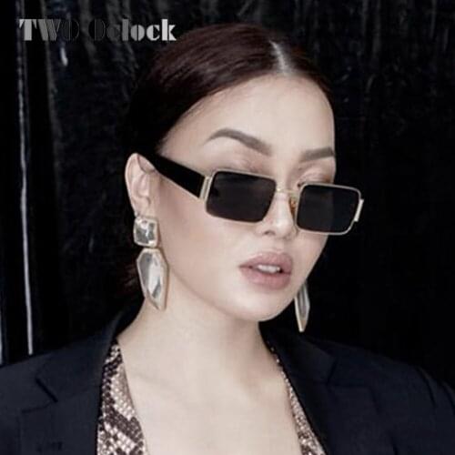TWO Oclock 2021 Retro Square Sunglasses Women Men Rectangle Sun Glasses Female Outdoor Goggles UV400 Protection Shades For Women
