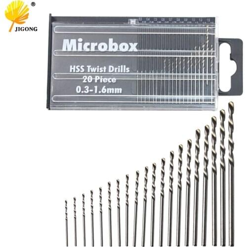 10Pcs 20Pcs 40Pcs Mini HSS Micro High Speed Steel Twist Drill Bit Set Model Craft With Case Repair Parts 0.3mm-1.6mm