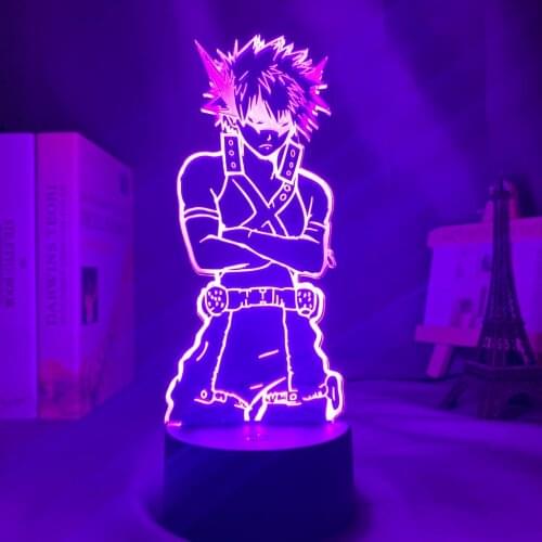 3d Night Light Katsuki Bakugo My Hero Academia lamps for Kids Child Bedroom Decor Nightlight Color Changing Desk 3d Lamp Gift