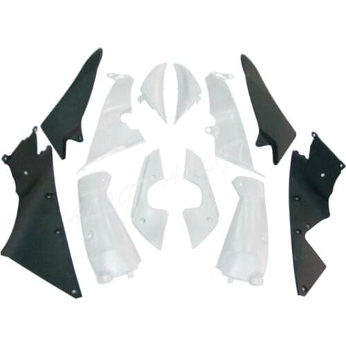 Raw Material Black Fairing Inner Covers kit Little Picese Seperate Unpainted Fit For Yamaha R1 2009 2010 2011 2012