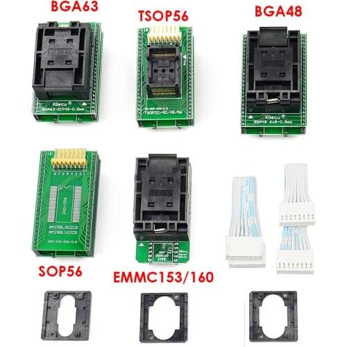 Original Upmely BGA63 TSOP56 BGA48 SOP56 EMMC153/160 Adapters For XGecu Only T56 Nand Programmer General Purpose Mini Caculator