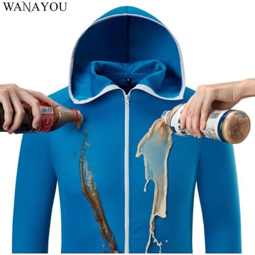 Water Repellent Ice Silk Men Hiking Jackets Hydrophobic Fishing Outdoor Clothing Quick Dry Anti-Fouling Camping Hunting Jacket