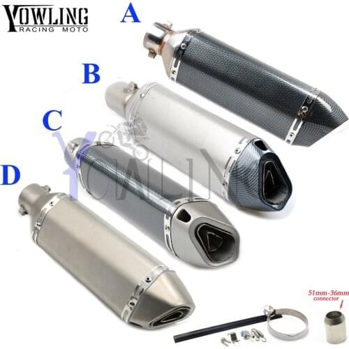 Motorcycle Inlet 51mm exhaust muffler pipe with db killer 36mm connector For Honda CB1000R CB1100 CB599 / CB600 HORNET CB600F