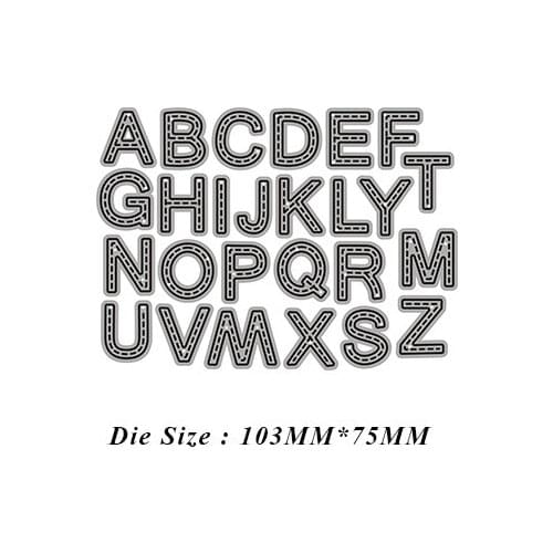 Reunion 26 English Letters Metal Cutting Dies New 2021 Scrapbooking Mold Stencil Crafts Die Cuts for Card Making Dies Embossing