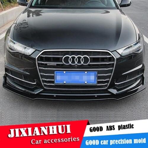 For Audi A6 Body kit spoiler 2016-2018 For Audi A6 ABS Rear lip rear spoiler front Bumper Diffuser Bumpers Protector
