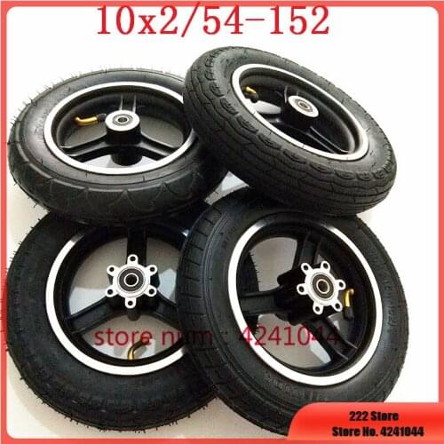10 inch Electric Scooter Motorcycle tire wheels10x2.0 10 X 2.125 10x2 54-152 tyre inner tube& alloy rims hub set for 1pc