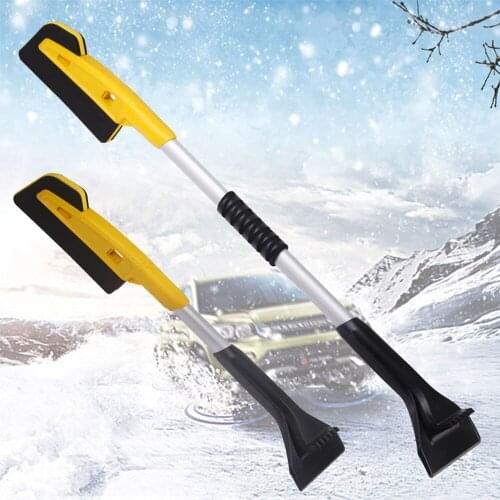 2-in-1 Car Ice Scraper Snow Remover Shovel Brush for Car Auto Windscreen Windshield Multifunctional Deicing Cleaner Scraper Tool