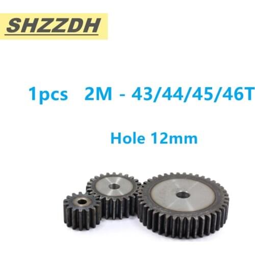 2M 43T 44T 45T 46T inner hole 12mm bevel gear standard hole 90 degree 45# steel quenching processing