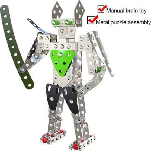 3D Metal Material Blocks Brick DIY Model Bricks Building Blocks Robot Toys Children Educational Toys