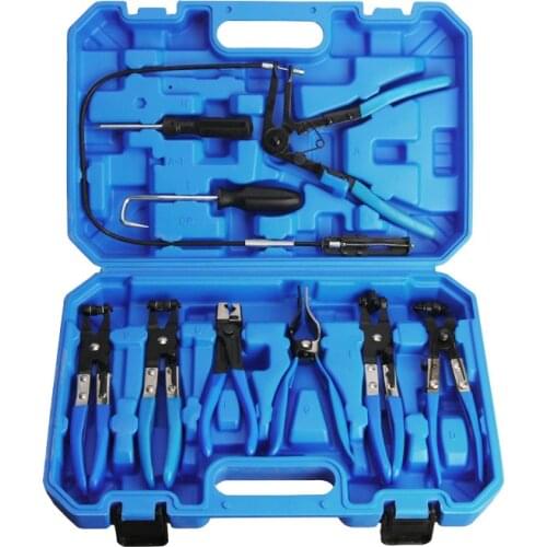9Pcs Hose Clamp Ring Plier Clip Set Flexible Cable Plier Swivel Jaw Tool Remover Auto Hand Tool Set