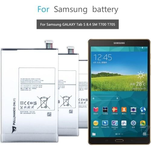 4900mAh For Samsung Tablet Battery For Samsung Galaxy Tab S 8.4 T700 T705 SM-T700 T701 SM-T705 EB-BT705FBE EB-BT705FBC
