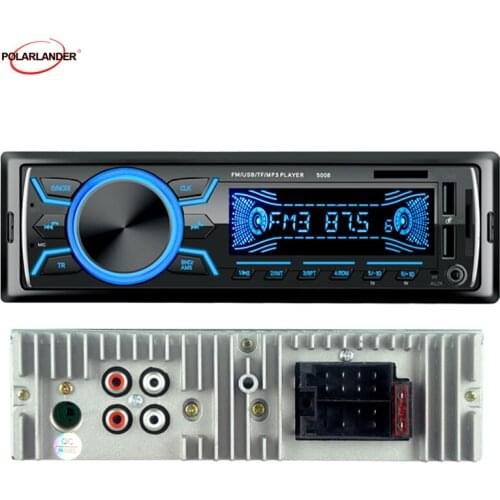 1Din Car MP3 Player Bluetooth Car Radio Dual USB 6 Color Support Fast Charge Support USB TF FM AUX
