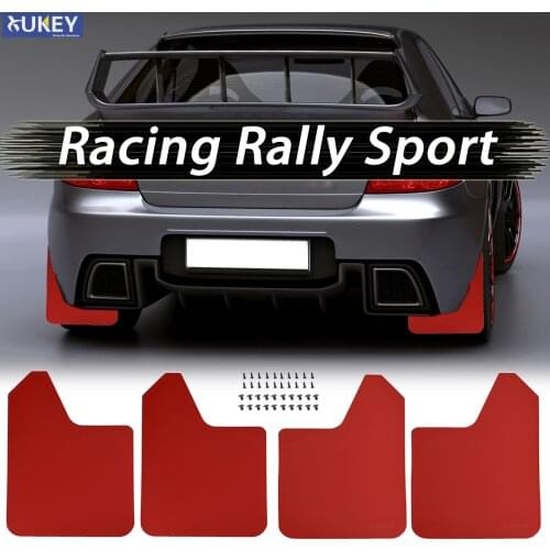 Red Racing/Sport Universal Mud Flaps Mudflaps Splash Guards Front Rear For Hyundai Tucson Elantra Car SUV Van Pickup Rally