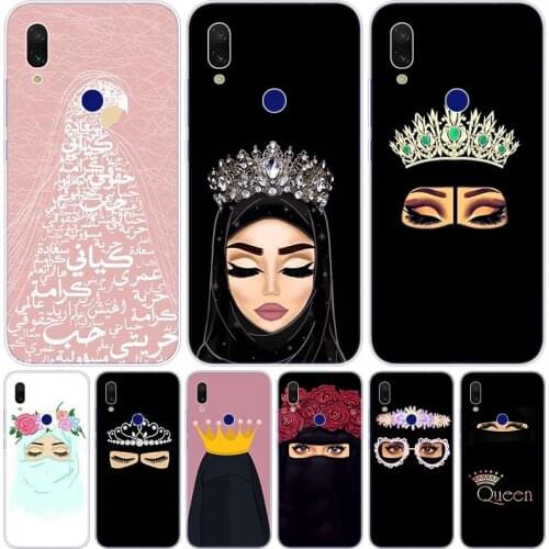 Arab Woman Niqab Face eye Silicone Case for Xiaomi Redmi K20 5X 6X Play A1 A2 8 Lite 7A 6A S2 Y2 Y3 Note 4 4X 5 6 7 Pro F1 Cover