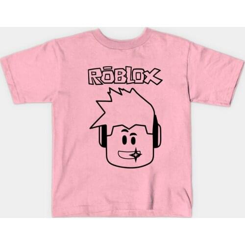 Robloxs Childrens Tshirt Boys Girls Cute Cartoon 100% Cotton T Shirt Kids Kawaii Fashion Shirt Summer Casual Tops Kid Clothes