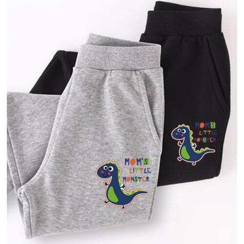 Lolocee little monster design long pant for boy spring autumn pajamas pants kids cartoon trousers boys cotton pant