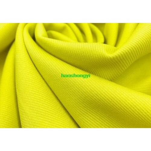 Stretch thick polyester twill luster fluorescent solid color fashion fabric