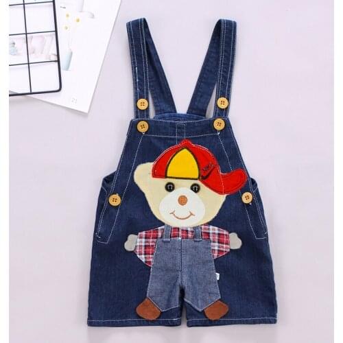 IENENS Summer Baby Boy Thin Shorts Overalls Toddler Boys Jeans Dungarees Child Kids Denim Trousers Infant Casual Short Pants