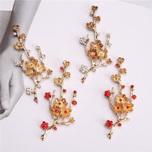 5pcs Crystal Flatback Scrapbooking Flat Back Bridal hairpin plum Cameo Cabochon For Jewelry Making Phone Accessories Wholesale