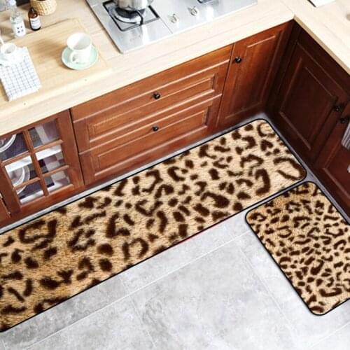 Classic 3D Printing Sexy Leopard Stripe Blanket Kitchen Mat Entry Mat Non-slip Foot Mat Bedroom Bedside Blanket
