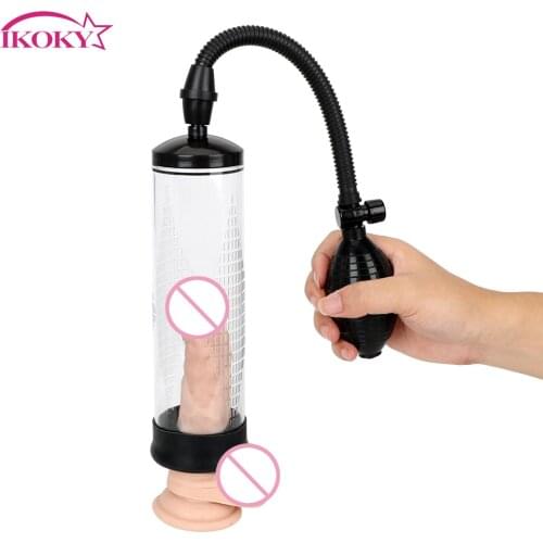 IKOKY Penis Pump Erection Penis Enlargement Vacuum Pump Male Masturbation Sex Toys For Men