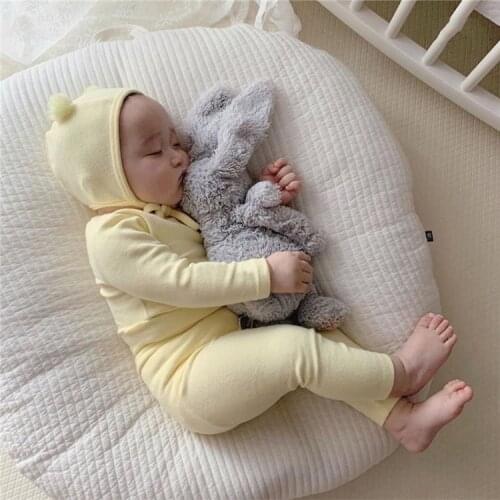 2020 Korean Newborn Baby Clothes Spring And Autumn Pure Cotton Clothing For Boys And Girls 3pcs Infant 0-24m Climbing Pajamas