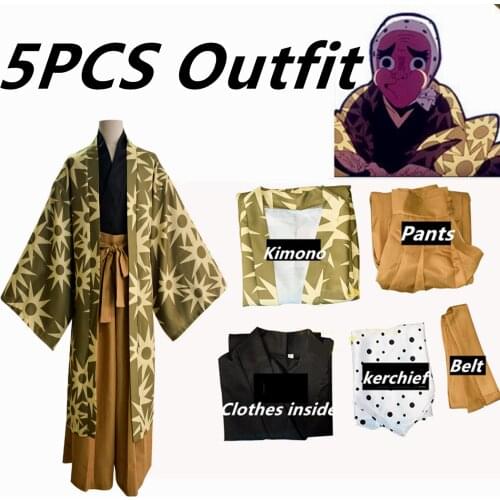 Demon Slayer Cosplay Costume Kimetsu no Yaiba Onmyoji Onikiri Haganetsuka Hotaru Kimono Halloween Costume Suit Uniform