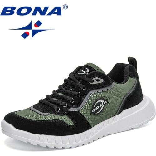 BONA 2021 New Designers Casual Shoes Men Popular Sneakers Trendy Lace-Up Brand Luxury Walking Shoes Man Leisure Footwear Comfy