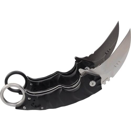 MASALONG kni204 Outdoor Survival Claw Tactical folding knife D2 Steel EDC knives