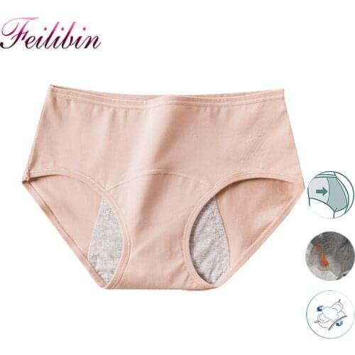 ZJX Leak Proof Menstrual Panties Women Widen Physiological Pants Womens Underwear Period Cotton Waterproof Briefs L-2XL