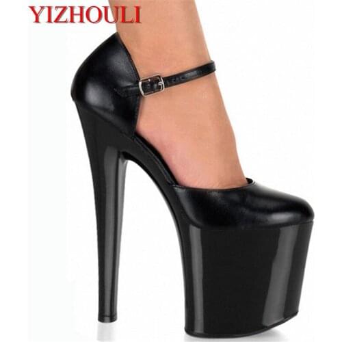 Sexy Ankle Strap Platform Women Ultra 20cm Super High Heel Shoes, Pole Dance / Modle Shoes, Wedding / Party Shoes /Crystal Shoes