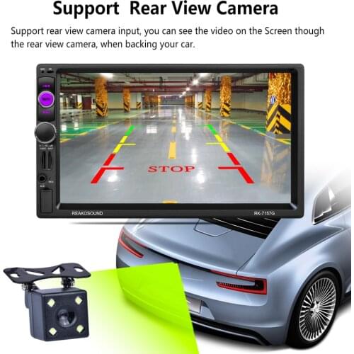 7157G 7" 2 DIN Car Dash Stereo MP5 Player Touch FM AM Radio with RDS GPS Camera 8G Map Card