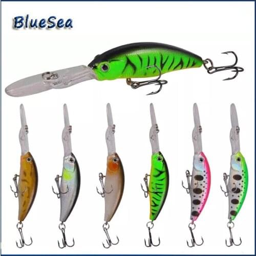 BlueSea 7.5g/10cm 3D Eyes Minnow Fishing Lures Plastic Hard Bait Floating Crankbait Wobblers Artificial Swimbait Peche Tackle