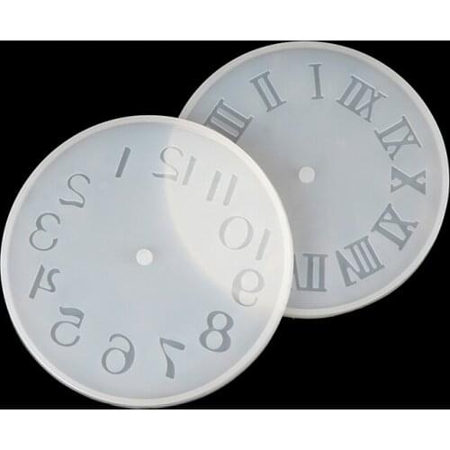 Silicone DIY Cement Concrete Silicone Mold DIY Craft Clock Making Clay Plaster Clay Cement Clock Mould Tool For Home Supplies