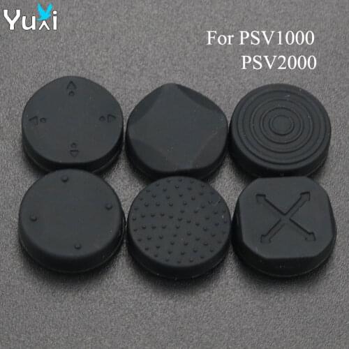 YuXi 6 in 1 Silicone Stick Grips Cap Analog Joystick Cover For Sony PlayStation PS Vita PSV 1000 2000 Slim