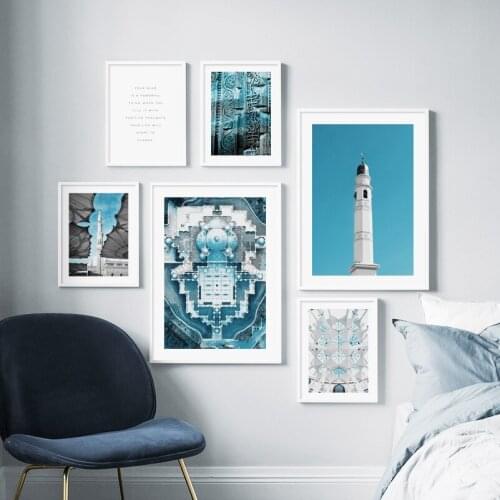 Malaysia Mosque tower Building Nordic Posters And Prints islamic Wall Art Canvas Painting Wall Pictures For Living Room Decor