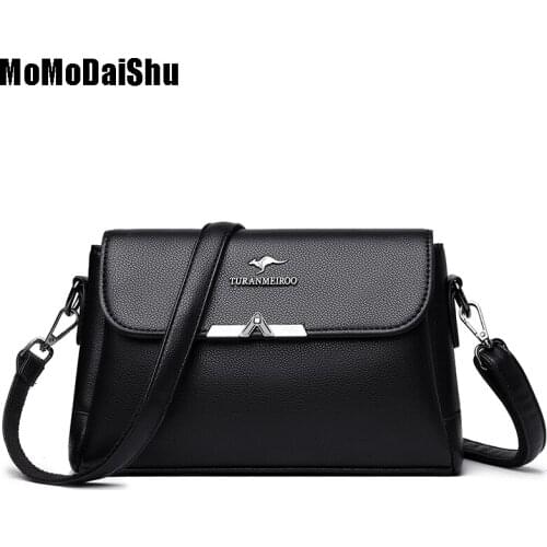 Ladies Handbag 2021 Soft PU Leather Shoulder Bags for Women Fashion Womens Bags Solid Color Large Capacity Crossbody Bags