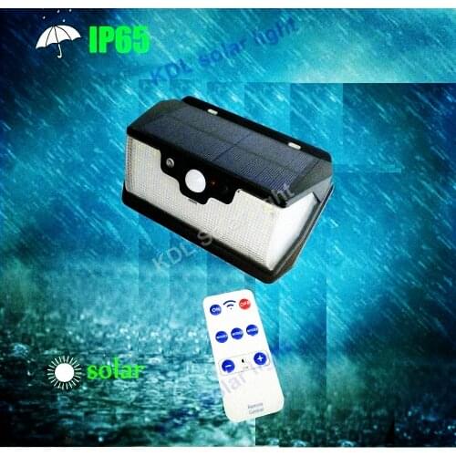 55 LED 900lm Solar Light remote control radar smart 3 side lighting degree light scope usb charging port street wall lamp yard