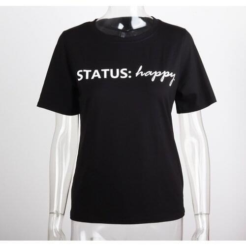 Neatie Kiddie Letter Print Women Casual Black T-shirt Short Sleeve Streetwear Summer Tee Shirt Female T shirt Women Clothes