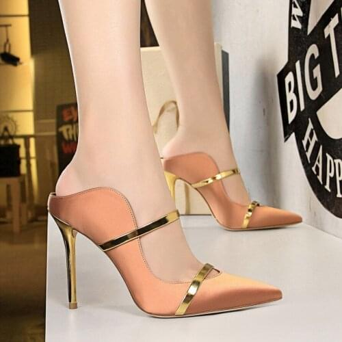 2021 Women Hollow Pumps Single Shoes Transparent Women High Heels Sandals Stiletto Slippers Sexy Wedding Party Womens Shoes 40